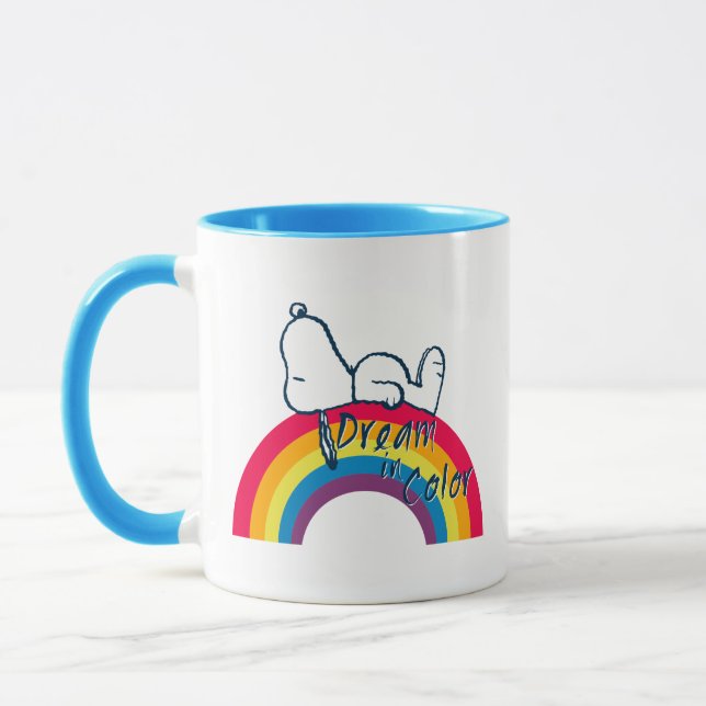 Snoopy | Dream i Färg Rainbow Mugg (Vänster)
