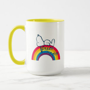 Snoopy   Dream i Färg Rainbow Mugg