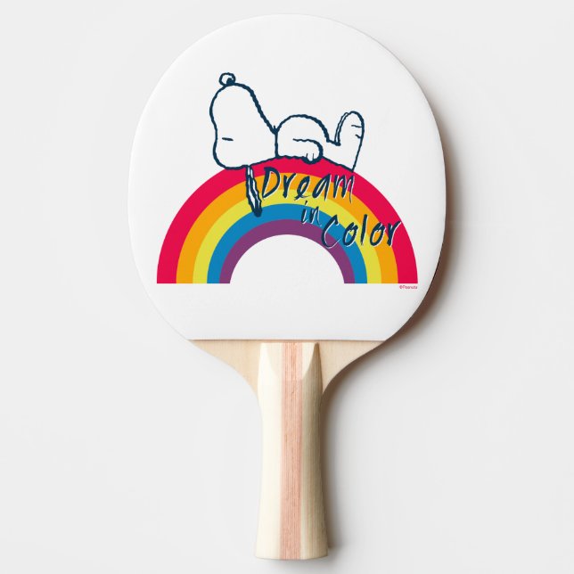 Snoopy | Dream i Färg Rainbow Pingisracket (Framsidan)