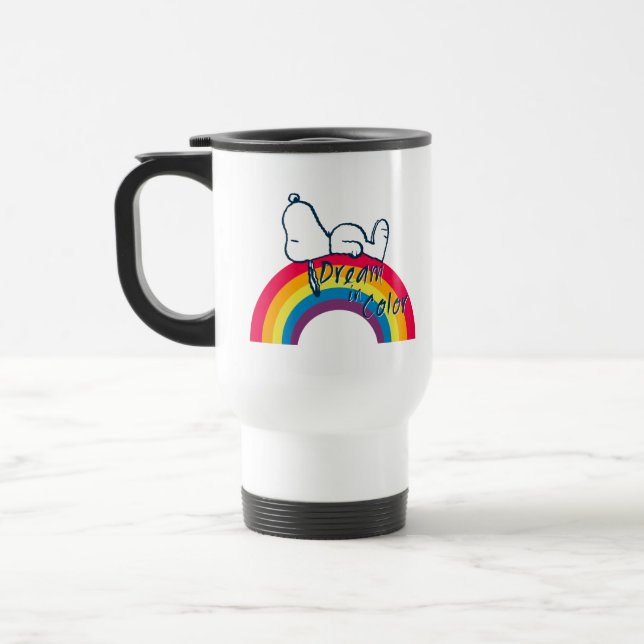 Snoopy | Dream i Färg Rainbow Resemugg (Vänster)