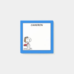 Snoopy, flygande Ace   Lägg till ditt namn Post-it Block