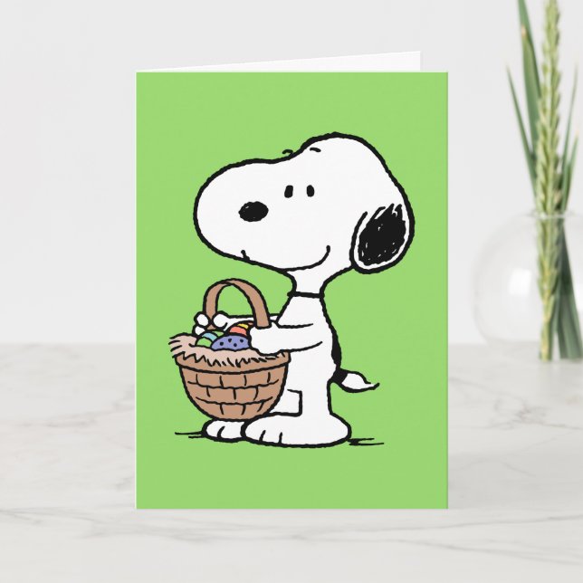 Snoopy Glad Påsk Helgkort (Framsida)