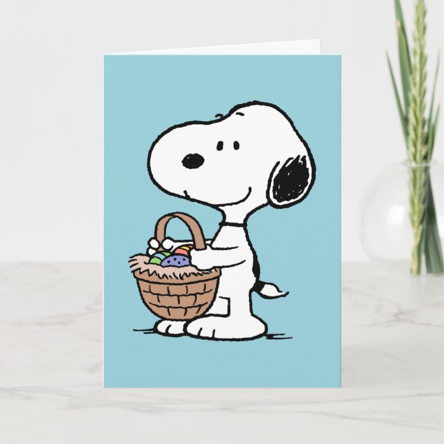 Snoopy Glad Påsk Helgkort (Framsida)