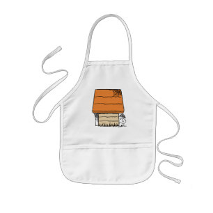 Snoopy Halloween-Spindelnätet Doghouse Barnförkläde