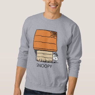Snoopy Halloween-Spindelnätet Doghouse Lång Ärmad Tröja