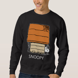 Snoopy Halloween-Spindelnätet Doghouse Lång Ärmad Tröja