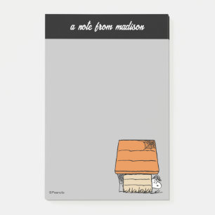Snoopy Halloween-Spindelnätet Doghouse Post-it Block