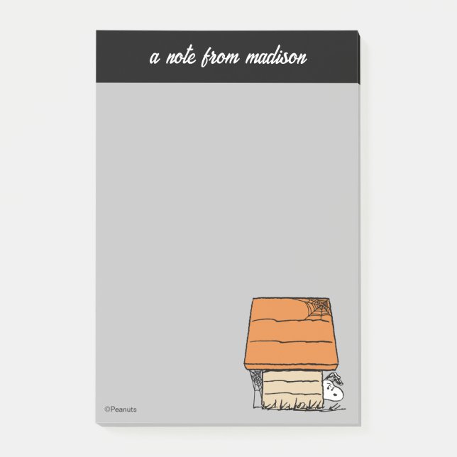 Snoopy Halloween-Spindelnätet Doghouse Post-it Block (Framsida)