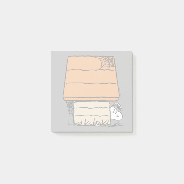 Snoopy Halloween-Spindelnätet Doghouse Post-it Block (Framsida)