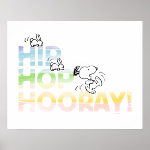 Snoopy Hip hop Hooray Påsk Poster