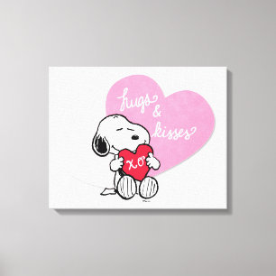 Snoopy Hugs & Kisses Canvastryck