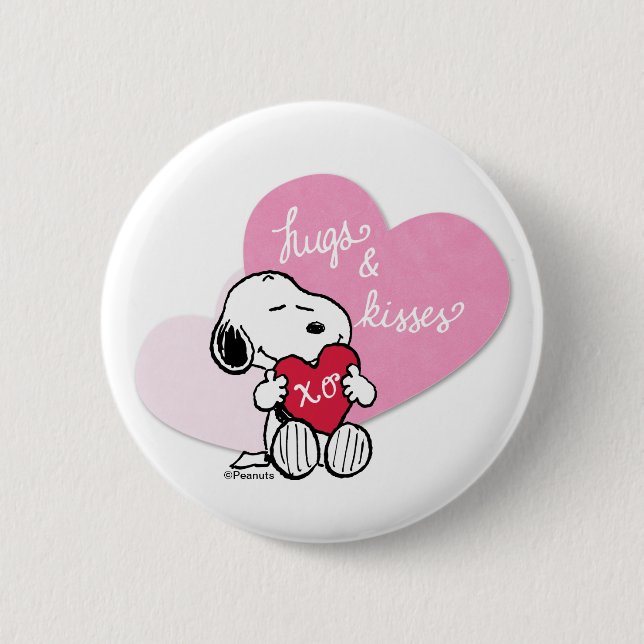 Snoopy Hugs & Kisses Knapp (Framsida)