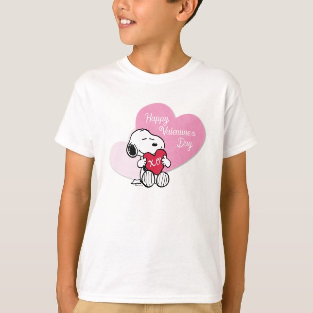 Snoopy Hugs & Kisses T Shirt (Framsida)