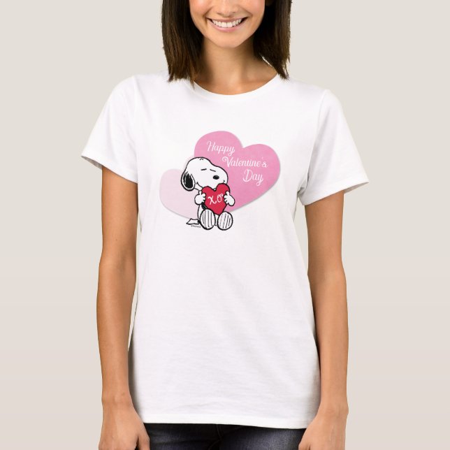Snoopy Hugs & Kisses T Shirt (Framsida)