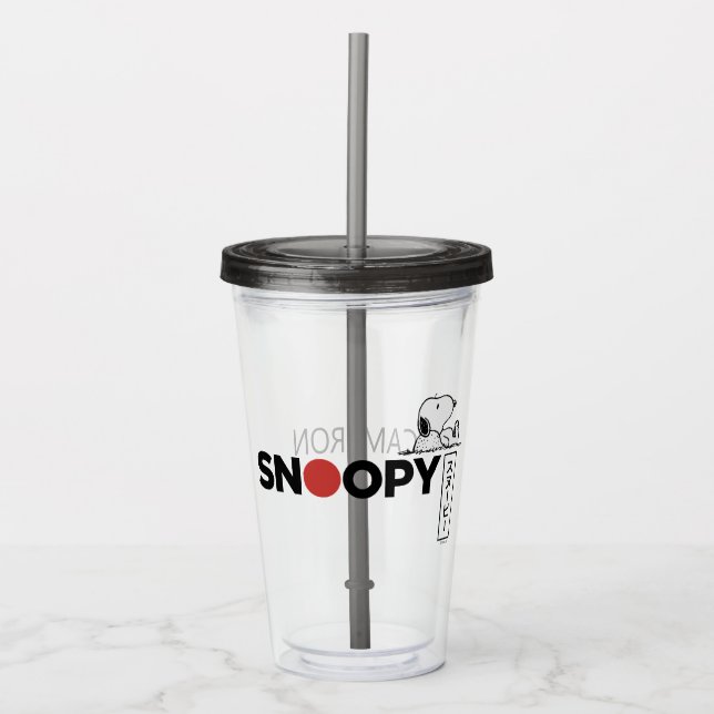 Snoopy Japansk typografi - grafik Take Away Mugg (Framsida)