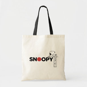 Snoopy Japansk typografi - grafik Tygkasse
