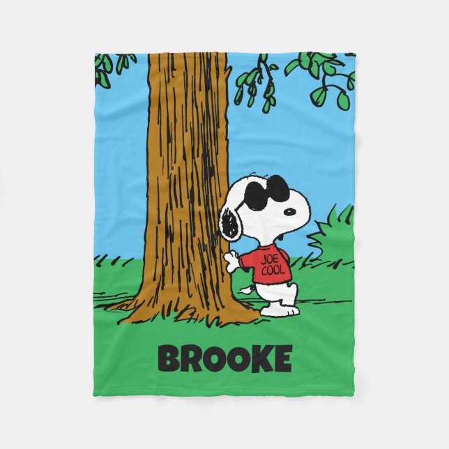 Snoopy "Joe Cool" stående Fleecefilt (Framsidan)