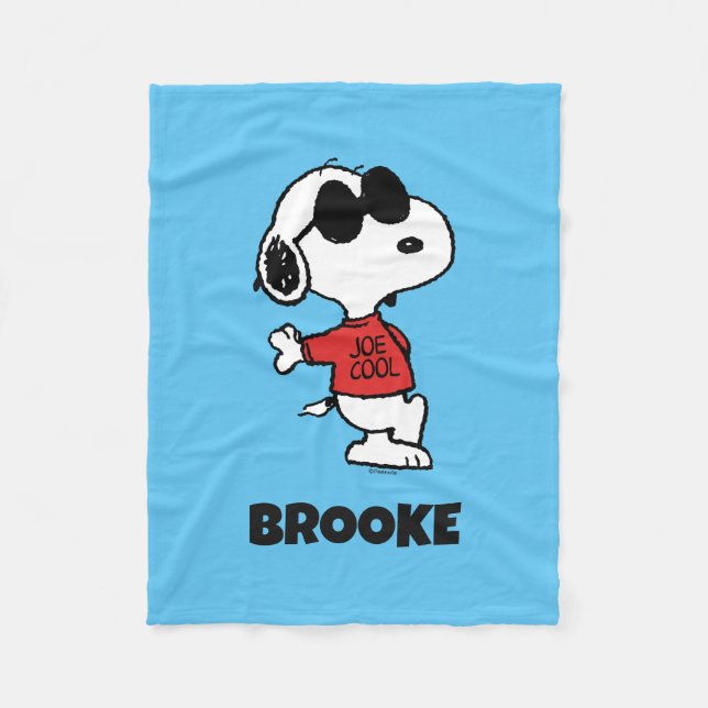 Snoopy "Joe Cool" stående Fleecefilt (Framsidan)