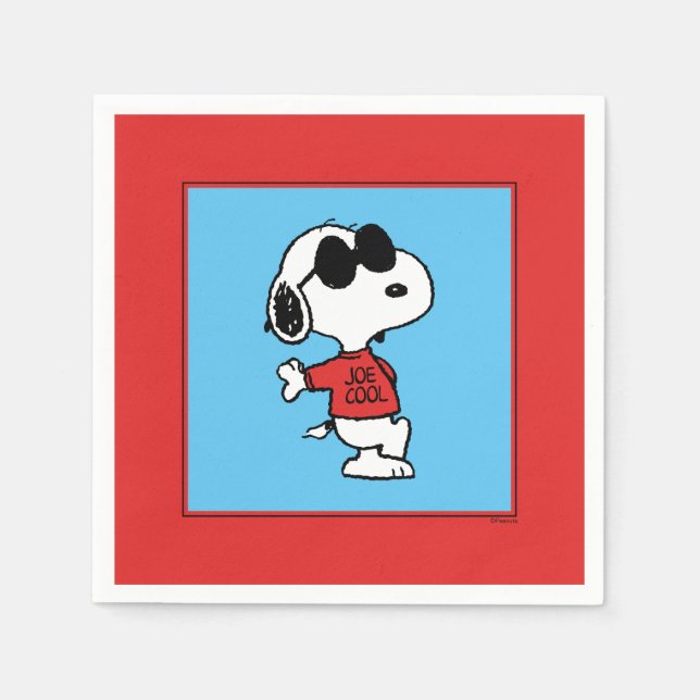 Snoopy "Joe Cool" stående Pappersservett (Framsidan)
