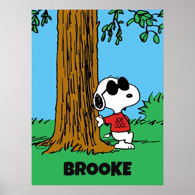 Snoopy "Joe Cool" stående Poster (Framsidan)