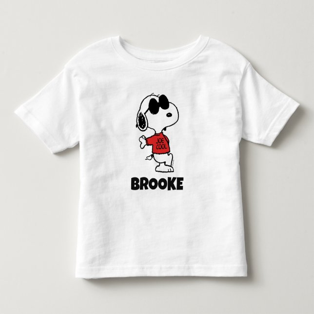 Snoopy "Joe Cool" stående T Shirt (Framsida)