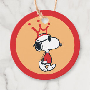 Snoopy - Joe Coola Krona Gåvor Etiketter