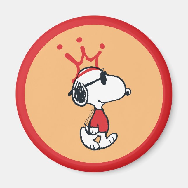 Snoopy - Joe Coola Krona Magnet (Framsidan)