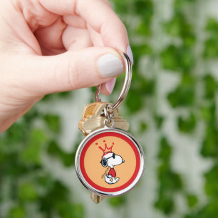 Snoopy - Joe Coola Krona Rund Silverfärgad Nyckelring