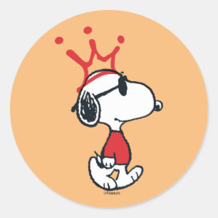 Snoopy - Joe Coola Krona Runt Klistermärke