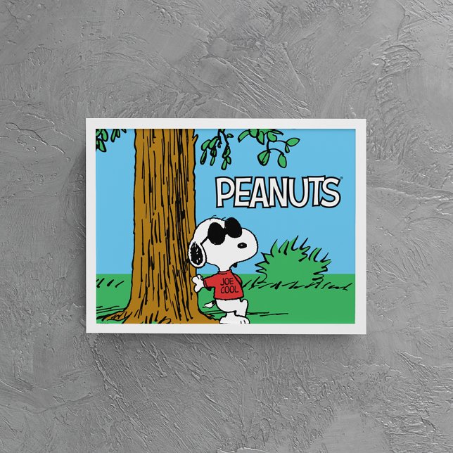 Snoopy "Joe Coola" Ständiga Poster (Poster in frame)