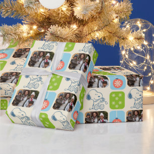 Snoopy Jul Wrapping   Familjefoto Presentpapper
