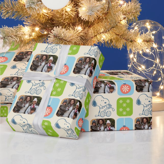 Snoopy Jul Wrapping | Familjefoto Presentpapper (Helgdagar)