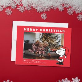 Snoopy julfamiljen Foto Julkort