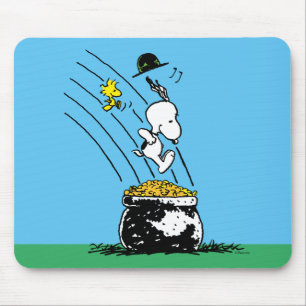 Snoopy Jumping in i Pot of Guld Musmatta