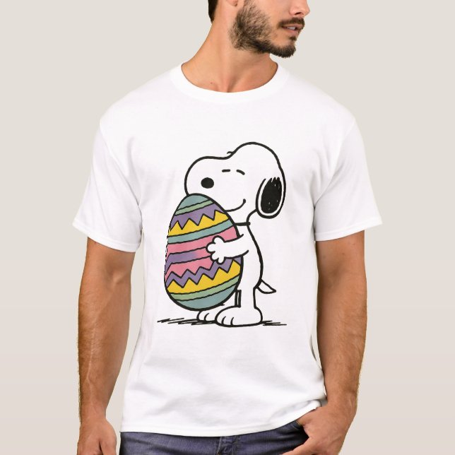 Snoopy Lapping On Påskägg T Shirt (Framsida)