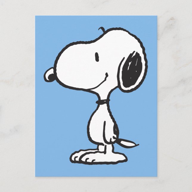Snoopy Leende Gissa Latter Mönster Vykort (Framsida)