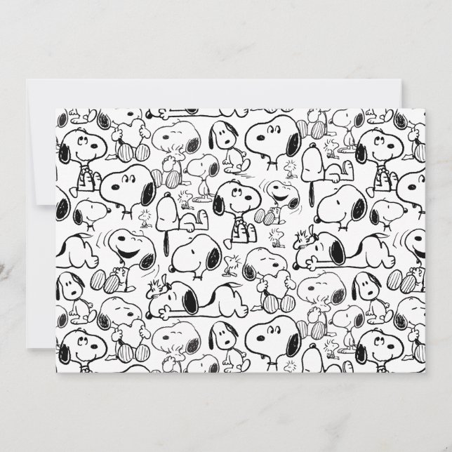 Snoopy Leende Gnat Skratt Mönster Kort (Framsida)