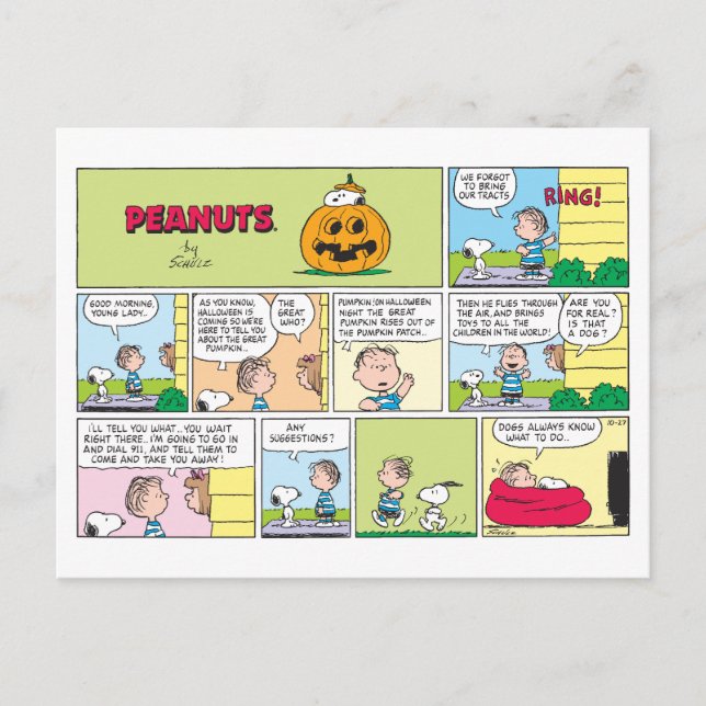 Snoopy & Linus | The Great Pumpkin News Vykort (Framsida)