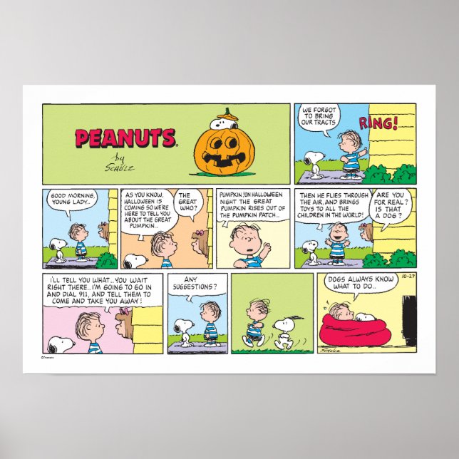 Snoopy & Linus | Underbar Pumpkin News Poster (Framsidan)