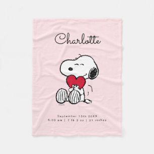 Snoopy   Little Sweetheart Baby Fleecefilt
