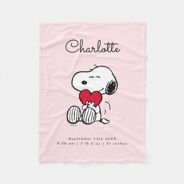 Snoopy | Little Sweetheart Baby Fleecefilt (Framsidan)