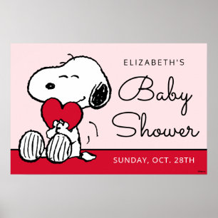 Snoopy   Little Sweetheart Baby Shower-affisch Poster