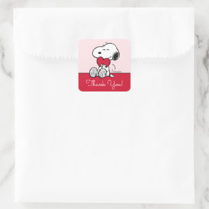 Snoopy   Little Sweetheart Baby Shower Fyrkantig K Fyrkantigt Klistermärke