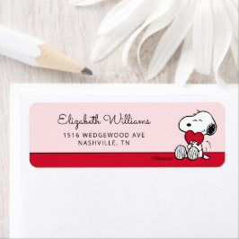 Snoopy | Little Sweetheart Baby Shower Label Returadress Etikett