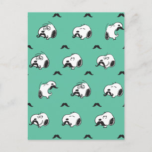 Snoopy Mustascher & Teal Mönster Vykort