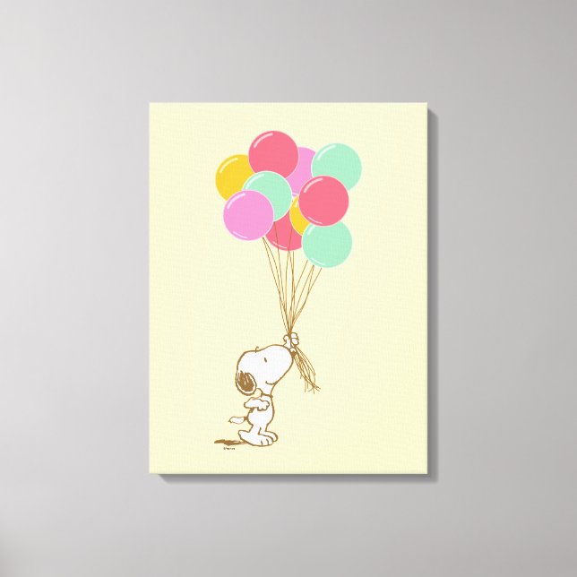 Snoopy och ballonger canvastryck (Framsida)