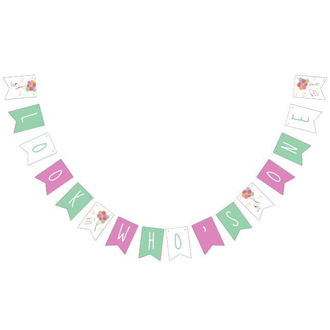 Snoopy och ballonger första födelsedag vimplar (Alla)