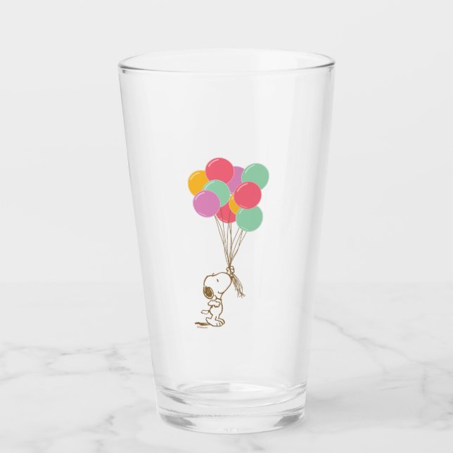 Snoopy och ballonger glaskopp (Framsida)