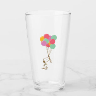 Snoopy och ballonger glaskopp