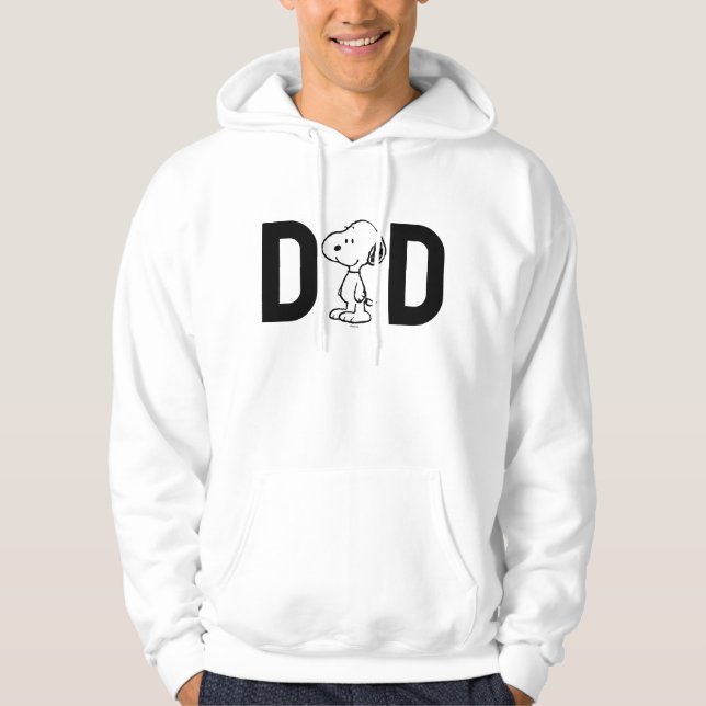 Snoopy och ballonger | Jag är Pappa Hoodie (Framsida)